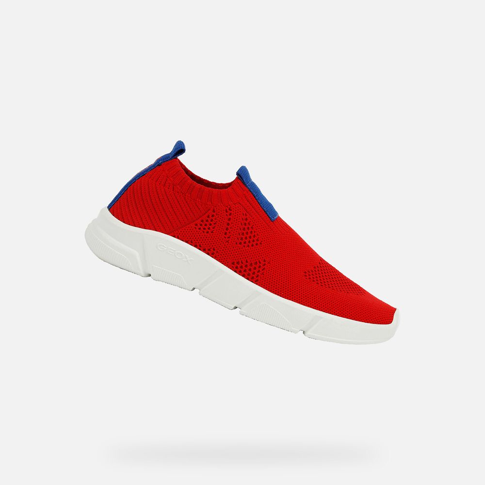 Geox Sneakers Red/White Aril - Geox Boys Shoes - ZBMSIL524